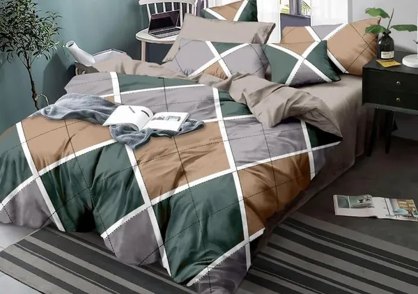 Elastic_Fitted_Bedsheets_with_Cotton_Feel_Premium_Glace_Cotton_King_Bedsheet_for_Double_Bed_Elastic_Fitted_1_Double_Bedsheet_with_2_Pillow_Covers_(TRANGLE)_Size_72_x_78_x_8_inch