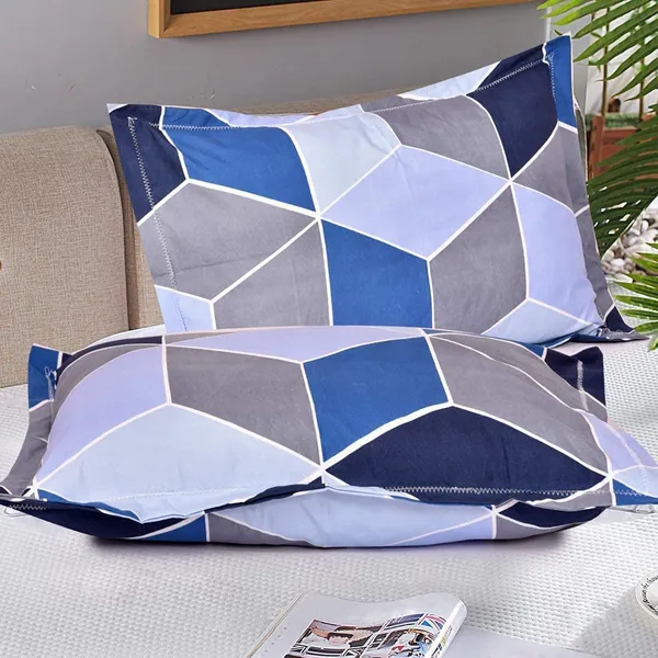 Fitted_Bedsheet_Elastic_Fitted_Bedsheets_with_Cotton_Feel_PREMIUM_GLACE_COTTON_King_Bedsheet_for_Double_Bed_Elastic_Fitted_1_Double_Bedsheet_with_2_Pillow_Covers_(_TRANGLE_)_Size_72_x_78_x_8_inch