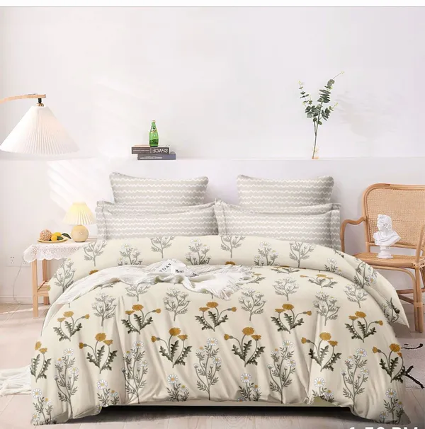 Fitted_Bedsheet_Elastic_Fitted_Bedsheets_with_Cotton_Feel_Premium_Glace_Cotton_1_Bedsheet_for_Single_Bed_Elastic_Fitted_with_1_Pillow_Covers_(Ivory)_Size_72_x_36_x_8_inch