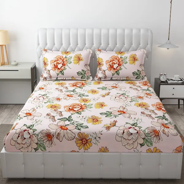 Elastic_Fitted_Bedsheets_with_Cotton_Feel_Premium_Glace_Cotton_King_Bedsheet_for_Double_Bed_Elastic_Fitted_1_Double_Bedsheet_with_2_Pillow_Covers_(Orchid_)_Size_72_x_78_x_8_inch