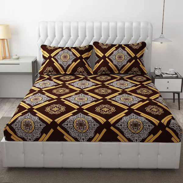 Fitted_Bedsheet_Elastic_Fitted_Bedsheets_with_Cotton_Feel_Premium_Glace_Cotton_King_Bedsheet_for_Double_Bed_Elastic_Fitted_with_2_Pillow_Covers_(_DMAS)_Size_72_x_78_x_8_inch