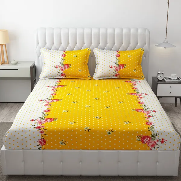 Fitted_Bedsheet_Elastic_Fitted_Bedsheets_with_Cotton_Feel_Premium_Glace_Cotton_King_Bedsheet_for_Double_Bed_Elastic_Fitted_with_2_Pillow_Covers_(_Flower)_Size_72_x_78_x_8_inch