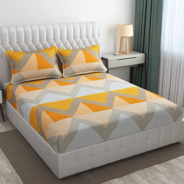 Fitted_Bedsheet_Elastic_Fitted_Bedsheets_with_Cotton_Feel_Premium_Glace_Cotton_King_Bedsheet_for_Double_Bed_Elastic_Fitted_with_2_Pillow_Covers_(_Zigzag)_Size_72_x_78_x_8_inch