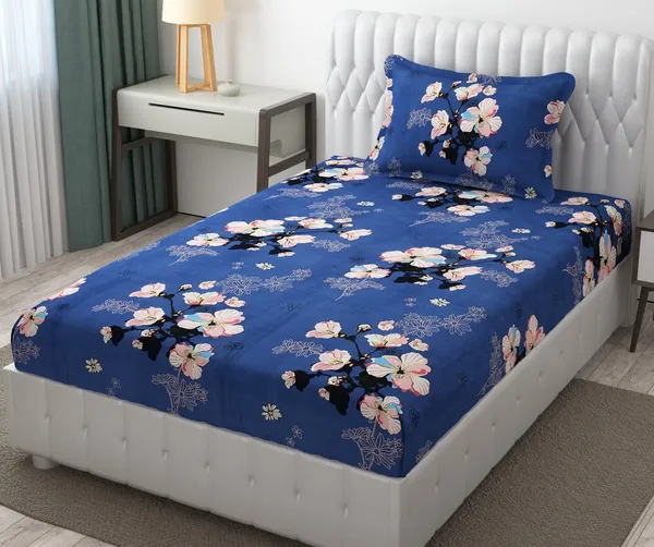 King_Size,_Microfiber_Bed_Sheet_for_Single_Bed,_Floral_Design_Bed_Spread_with_1_Pillow_Covers,_Wrinkle_Free_HypoAllergenic_Bedsheets/Bedcover_(60x90_Flower)
