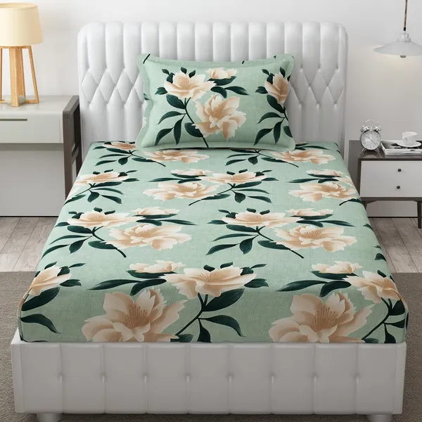 King_Size,_Microfiber_Bed_Sheet_for_Single_Bed,_Floral_Design_Bed_Spread_with_1_Pillow_Covers,_Wrinkle_Free_HypoAllergenic_Bedsheets/Bedcover_(60x90__Flower)
