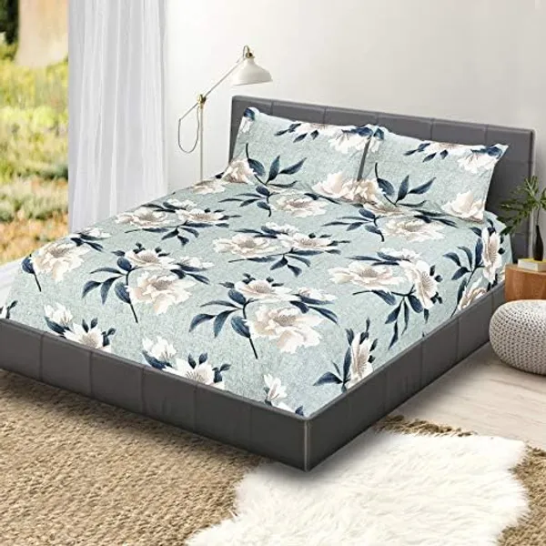 King_Size,_Microfiber_Bed_Sheet_for_Single_Bed,_Floral_Design_Bed_Spread_with_1_Pillow_Covers,_Wrinkle_Free_HypoAllergenic_Bedsheets/Bedcover_(60x90__Flower)