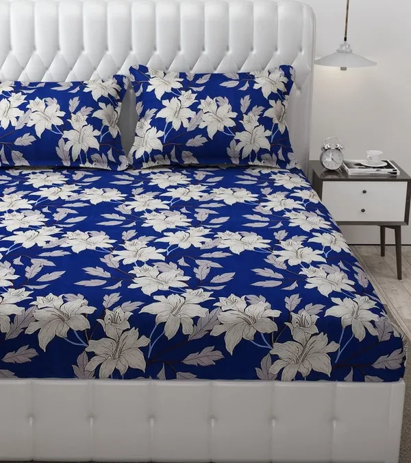 King_Size,_Microfiber_Bed_Sheet_for_Single_Bed,_Floral_Design_Bed_Spread_with_1_Pillow_Covers,_Wrinkle_Free_HypoAllergenic_Bedsheets/Bedcover_(60x90_Inches,__Flower)