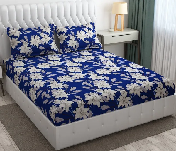 King_Size,_Microfiber_Bed_Sheet_for_Single_Bed,_Floral_Design_Bed_Spread_with_1_Pillow_Covers,_Wrinkle_Free_HypoAllergenic_Bedsheets/Bedcover_(60x90_Inches,__Flower)