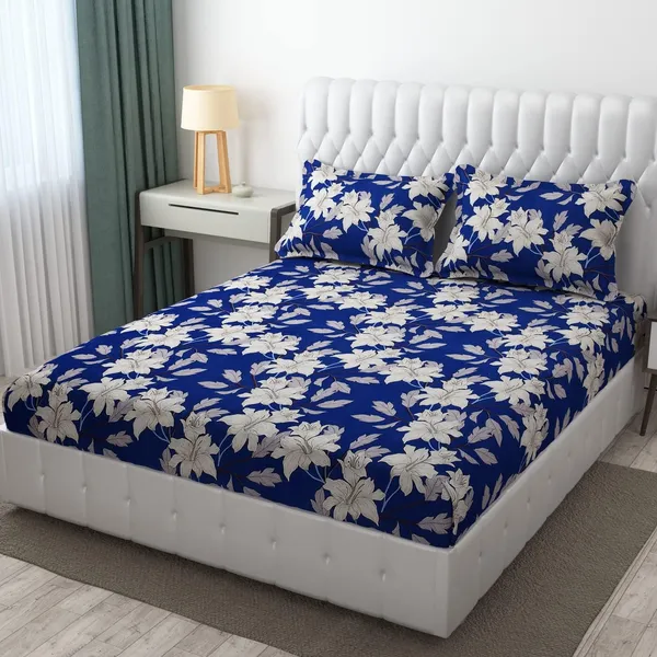 King_Size,_Microfiber_Bed_Sheet_for_Single_Bed,_Floral_Design_Bed_Spread_with_1_Pillow_Covers,_Wrinkle_Free_HypoAllergenic_Bedsheets/Bedcover_(60x90_Inches,__Flower)