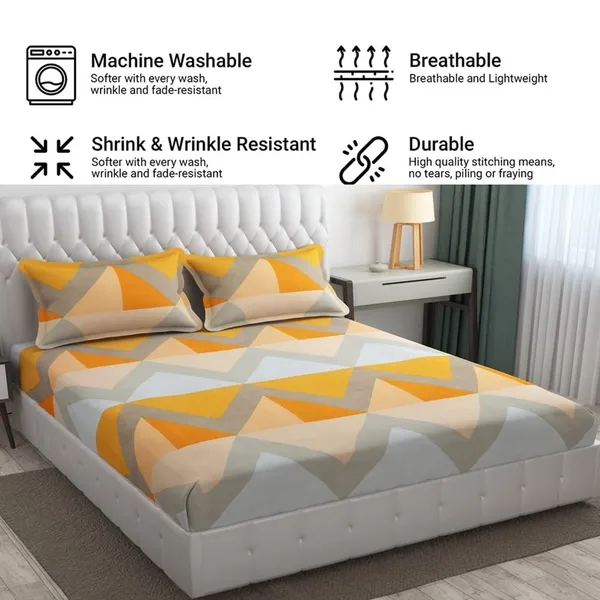 King_Size,_Microfiber_Bed_Sheet_for_Double_Bed,_Floral_Design_Bed_Spread_with_2_Pillow_Covers,_Wrinkle_Free_HypoAllergenic_Bedsheets/Bedcover_(90x95_Zigzag)