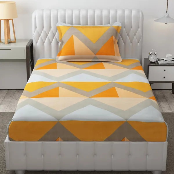 King_Size,_Microfiber_Bed_Sheet_for_Single_Bed,_Floral_Design_Bed_Spread_with_1_Pillow_Covers,_Wrinkle_Free_HypoAllergenic_Bedsheets/Bedcover_(60x90_Zigzag)