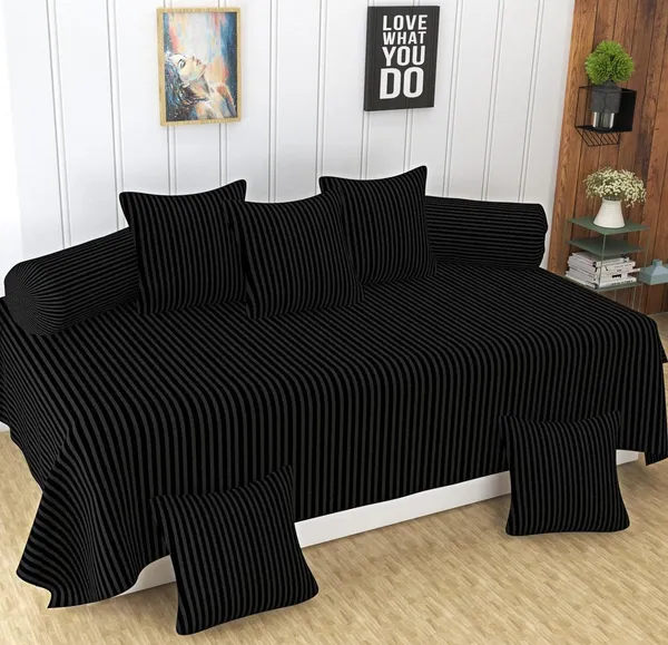 Beautiful_Solid_Satin_Stripe_Diwan_Set_Covers_8_Pieces_Designer_Printed_Standard_Diwan_Set_with_1_Single_Bedsheet_Size_60X90_5_Cushions_Covers_and_2_Bolster_Covers