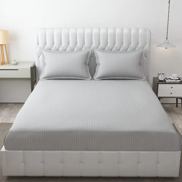 Fitted_Bedsheet_Elastic_Fitted_Bedsheets_with_Cotton_Feel_Stripe_Glace_Cotton_Queen_Size_Elastic_Fitted_1_Double_Bedsheet_with_2_Pillow_Covers_Size_72_x_60_inch