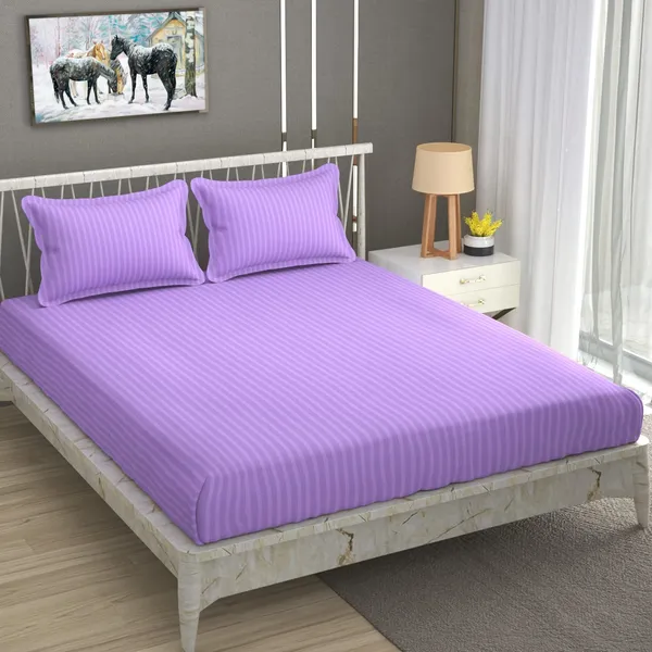 Fitted_Bedsheet_Elastic_Fitted_Bedsheets_with_Cotton_Feel_Stripe_Glace_Cotton_King_Size_Elastic_Fitted_1_Double_Bedsheet_with_2_Pillow_Covers_Size_72_x_78_inch