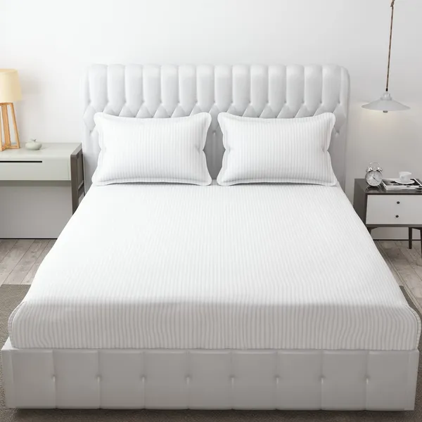 Fitted_Bedsheet_Elastic_Fitted_Bedsheets_with_Cotton_Feel_Stripe_Glace_Cotton_King_Size_Elastic_Fitted_1_Double_Bedsheet_with_2_Pillow_Covers_Size_72_x_78_inch