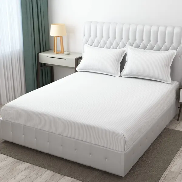 Fitted_Bedsheet_Elastic_Fitted_Bedsheets_with_Cotton_Feel_Stripe_Glace_Cotton_King_Size_Elastic_Fitted_1_Double_Bedsheet_with_2_Pillow_Covers_Size_72_x_78_inch