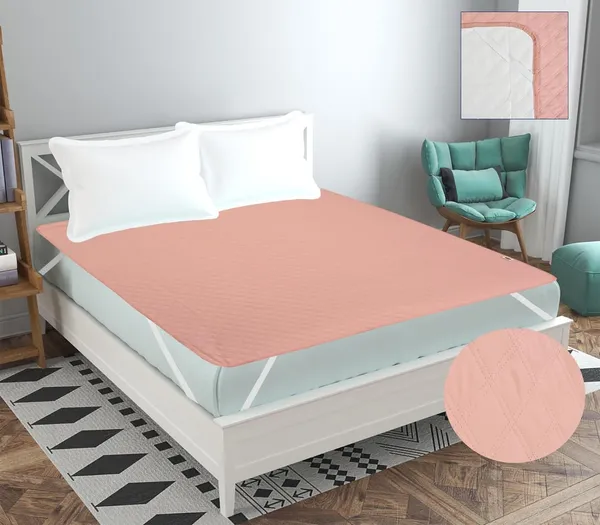 Waterproof_Ultrasonic_Mattress_Protector_Breathable_Hypoallergenic_Noiseless_Ultra_Soft_Fitted_Bed,_Mattress_Protector/Bed_Cover_(78x60_inch,_6.5x5_feet_Peach_)