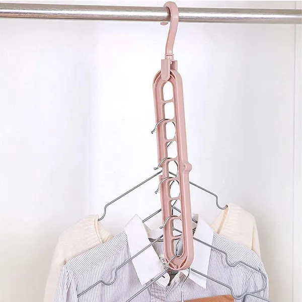 Premium_Magic_Cloth_Hanger_For_Wardrobe_With_9-Holes_|_Wardrobe_Organizer/Closet_Space_Saver_|_Smart_Hanger_-Pack_Of_5_(Multi-Color)