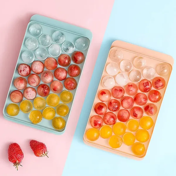 Plastic_Bpa_Free_Reusable_Ice_Cube_Balls_Mold,_Round_Ice_Cube_Tray_With_Lid,_33_Cavity_Mini_Ice_Cube_Trays_For_Freezer,_Chilled_Drinks,_Whiskey_&_Cocktails_(Pack_Of_2)
