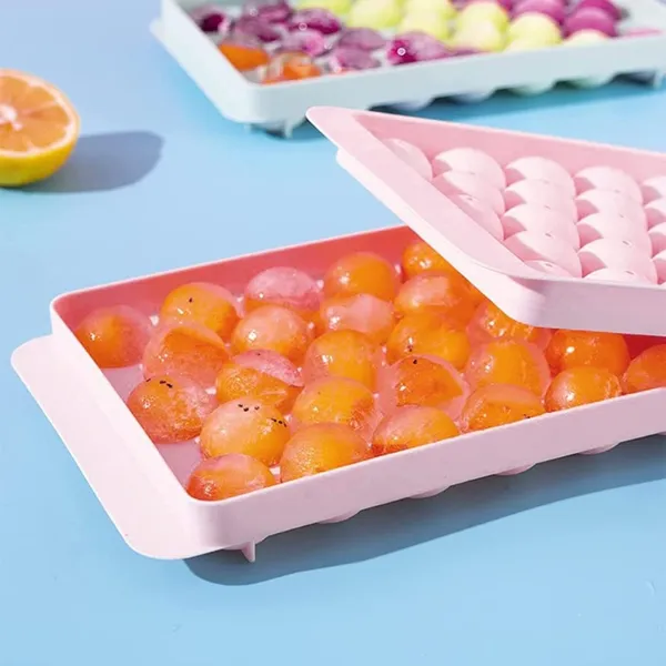 Plastic_Bpa_Free_Reusable_Ice_Cube_Balls_Mold,_Round_Ice_Cube_Tray_With_Lid,_33_Cavity_Mini_Ice_Cube_Trays_For_Freezer,_Chilled_Drinks,_Whiskey_&_Cocktails_(Pack_Of_2)