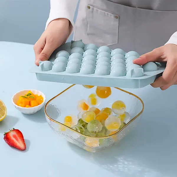 Plastic_Bpa_Free_Reusable_Ice_Cube_Balls_Mold,_Round_Ice_Cube_Tray_With_Lid,_33_Cavity_Mini_Ice_Cube_Trays_For_Freezer,_Chilled_Drinks,_Whiskey_&_Cocktails_(Pack_Of_2)