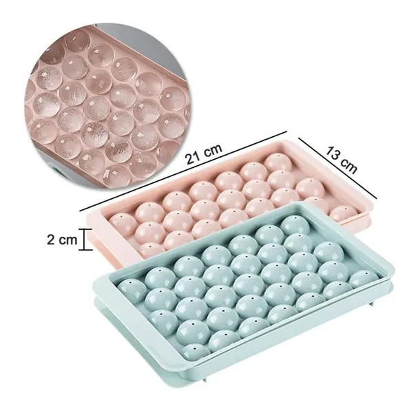 Plastic_Bpa_Free_Reusable_Ice_Cube_Balls_Mold,_Round_Ice_Cube_Tray_With_Lid,_33_Cavity_Mini_Ice_Cube_Trays_For_Freezer,_Chilled_Drinks,_Whiskey_&_Cocktails_(Pack_Of_2)