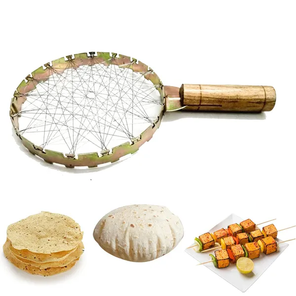 Chotta_Tandoor_Lpg_Gas_Saver_Jali_With_Wooden_Handle