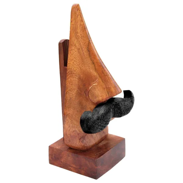 Wooden_Brown_Nose_Black_Moutche_Shaped_Sunglasses_Goggle_Stand