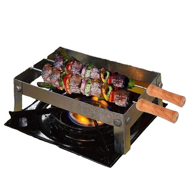 Foldable_Barbeque_Grill_Stand_For_Gas_Stove,_Mini_Tandoor_Stand_With_2_Skewers_&_1_Jali_|_Small_Knife_With_Cover_For_Kitchen_Use