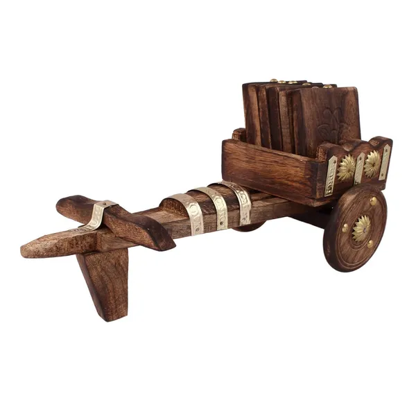Set_of_6_Bullock_Cart_Shaped_Wooden_Coaster