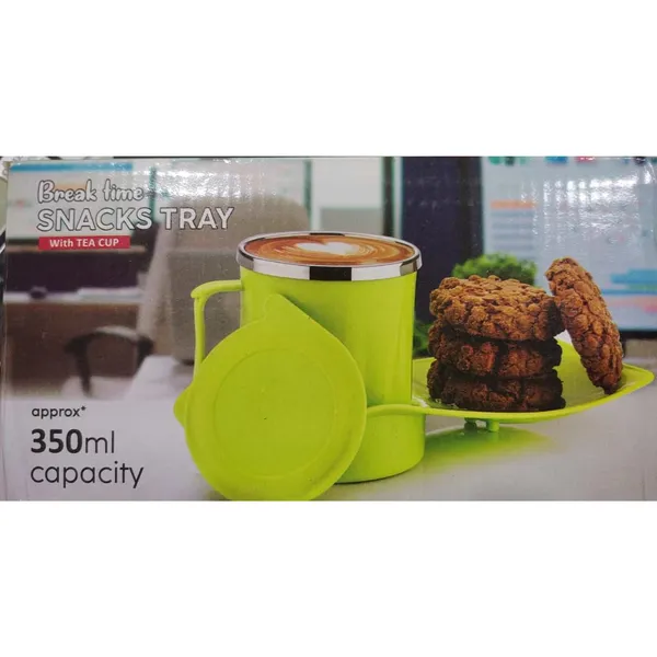 Snacks_Tray_And_Tea_Cup_With_Lid_Inside_Stainless_Steel_For_Kids,_Adults_&_Home_Use_|_Snacks_Serving_Plate_With_Coffee_Mug_|_Ideal_For_Gift_(350_Ml_Multicolor)
