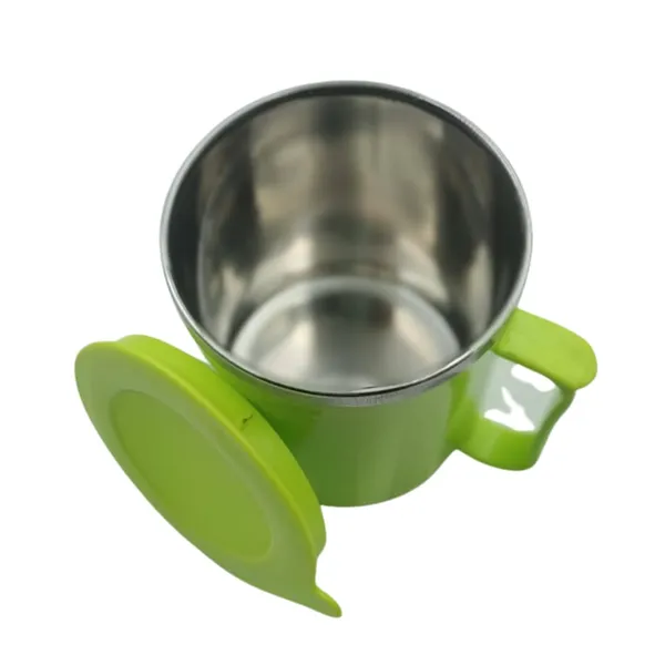 Snacks_Tray_And_Tea_Cup_With_Lid_Inside_Stainless_Steel_For_Kids,_Adults_&_Home_Use_|_Snacks_Serving_Plate_With_Coffee_Mug_|_Ideal_For_Gift_(350_Ml_Multicolor)