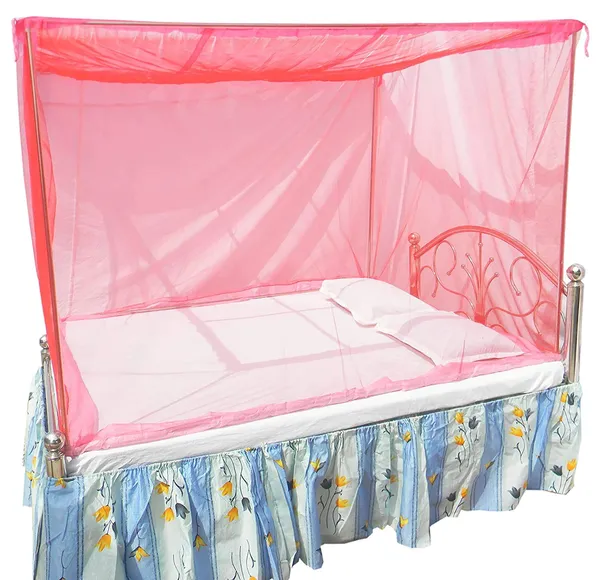 Creation_Polyester_King_Size_Bed_Orange_HDPE_6X7_Feet_Mosquito_Net