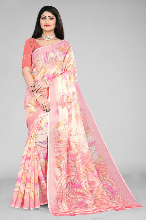 Handloom_Linen_Saree_with_Unstitched_Blouse