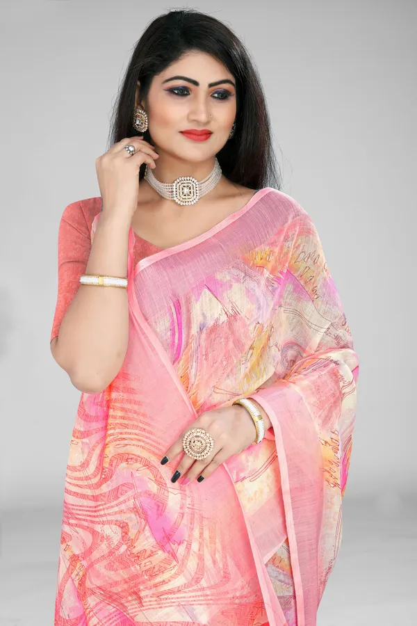 Handloom_Linen_Saree_with_Unstitched_Blouse