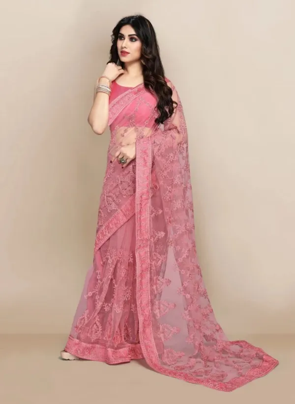 Pink_Net_Dyed_Bollywood_Saree_For_Women