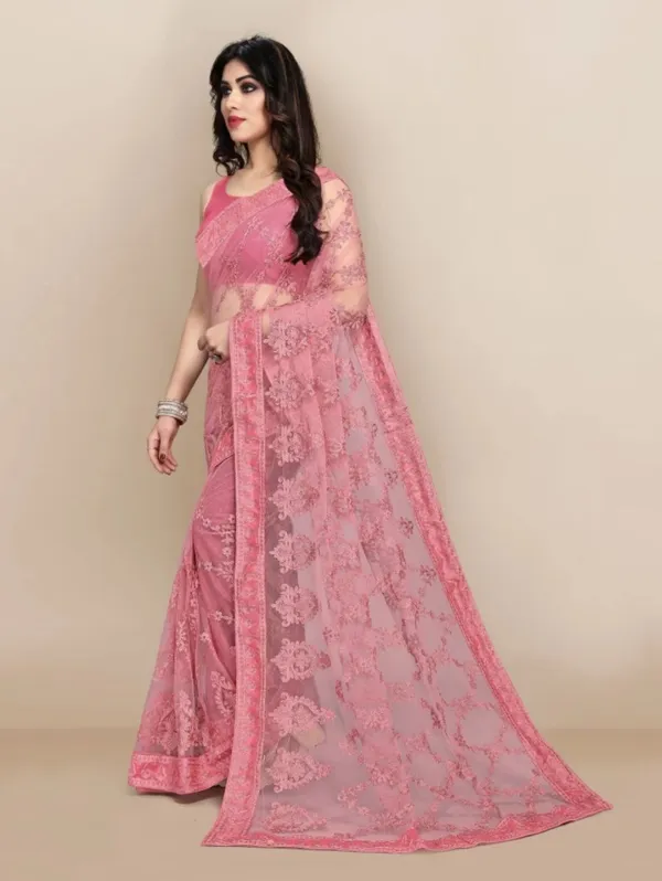 Pink_Net_Dyed_Bollywood_Saree_For_Women