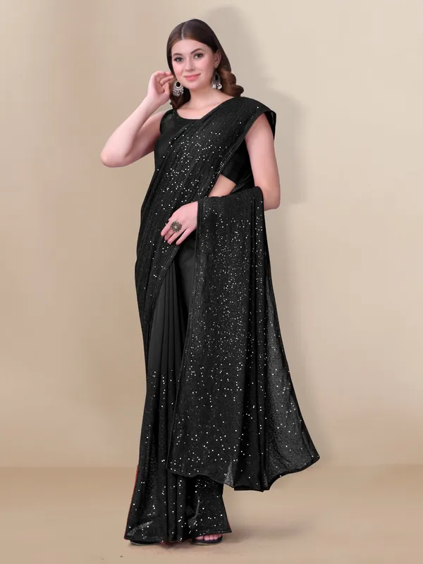 Black_Sequnce_Bollywood_Saree