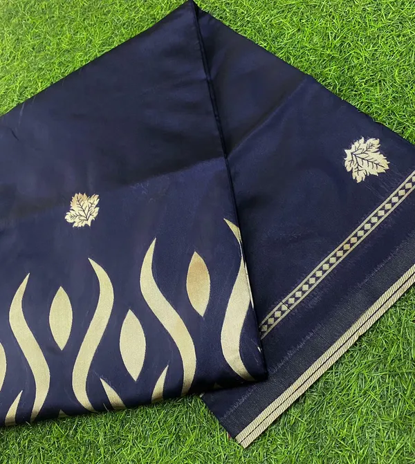 Blue_Jacquard_Embellished_Banarasi_Saree_For_Women