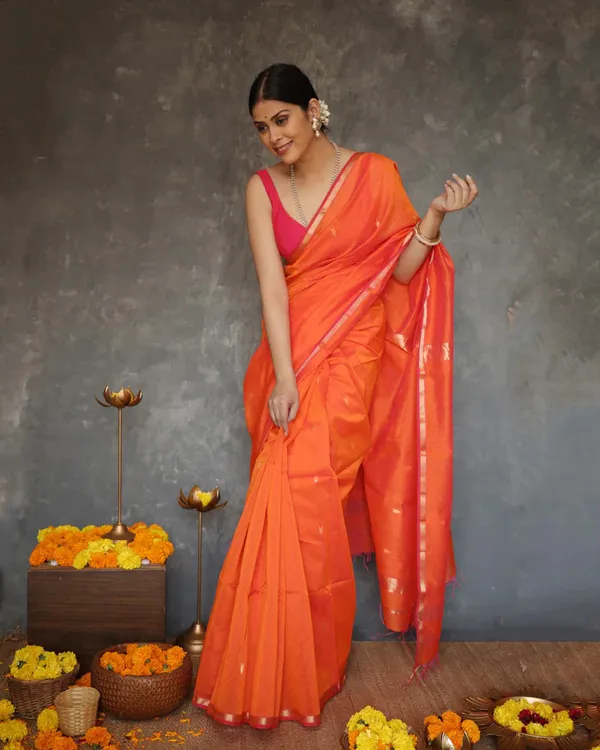 Coral_Burst_Saree
