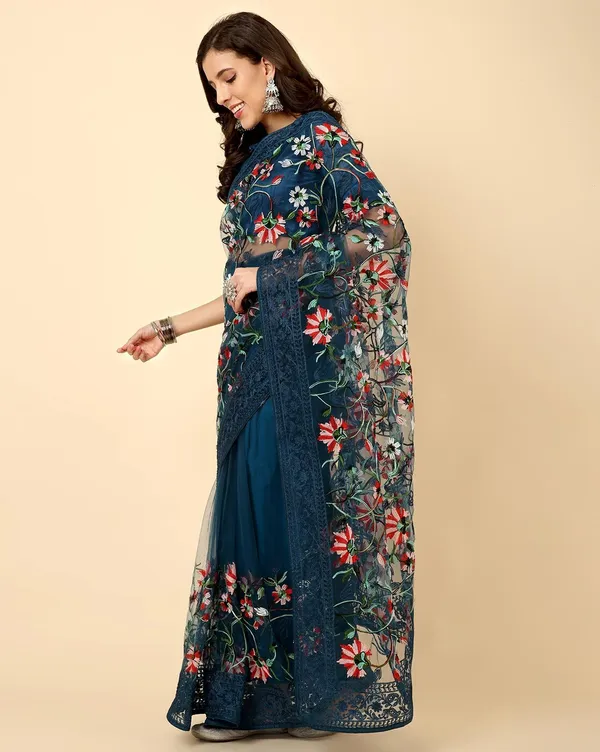 Embroidered_Bollywood_Net_Saree