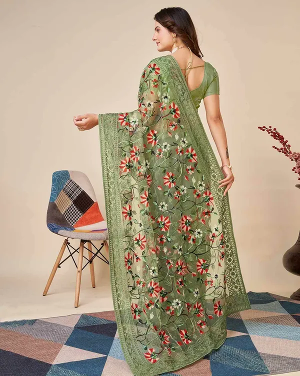 Embroidered_Bollywood_Net_Saree