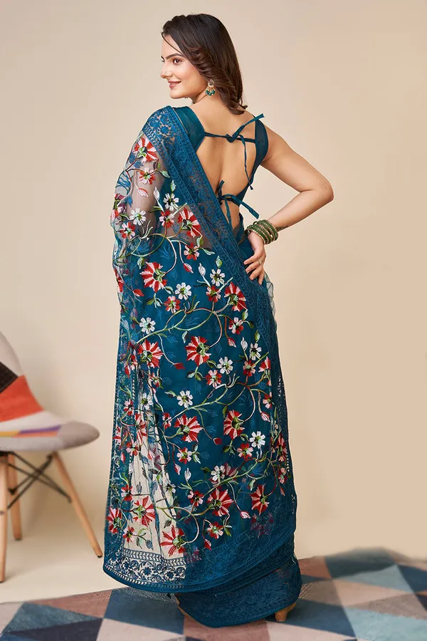 Embroidered_Bollywood_Net_Saree