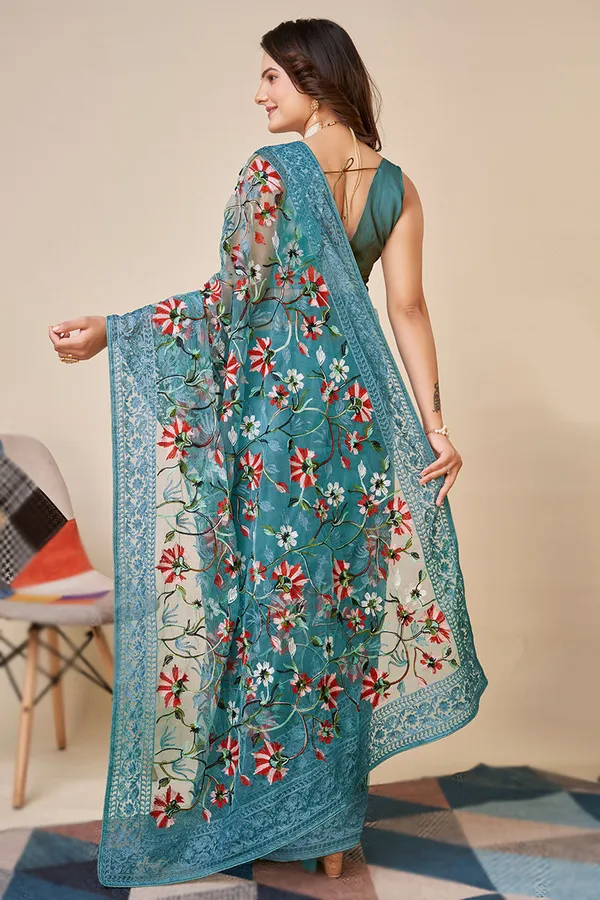Embroidered_Bollywood_Net_Saree
