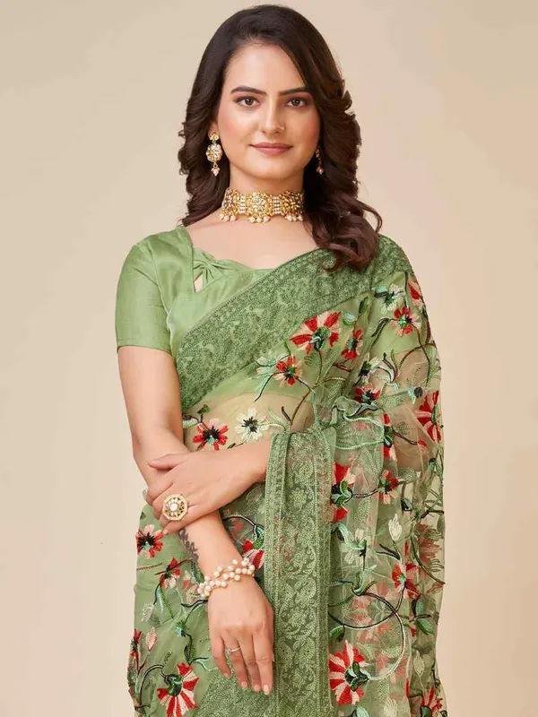 Embroidered_Bollywood_Net_Saree