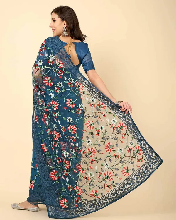 Embroidered_Bollywood_Net_Saree