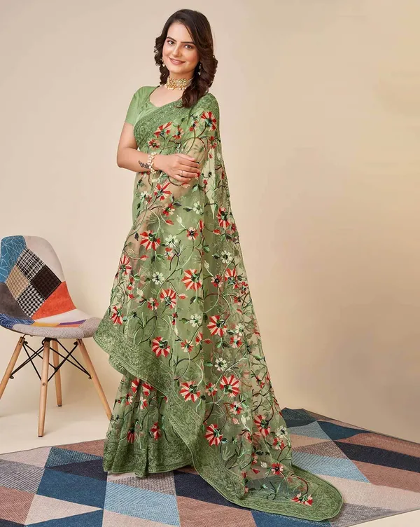 Embroidered_Bollywood_Net_Saree