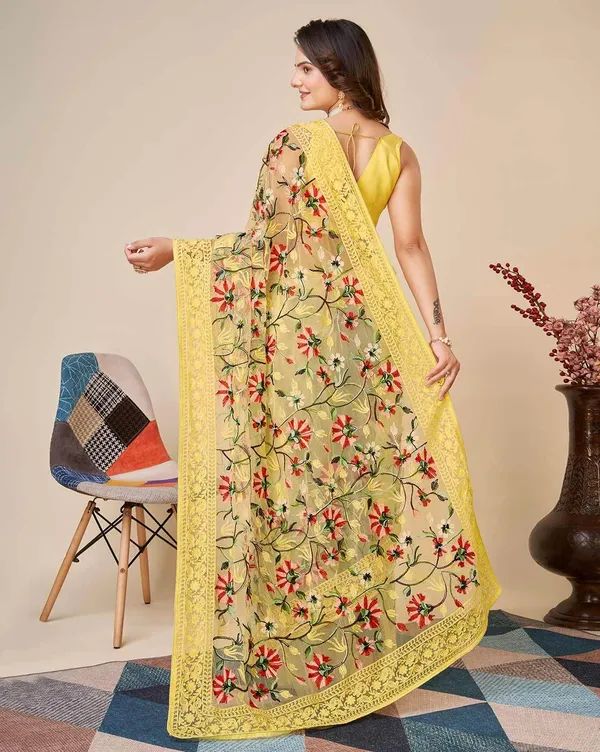 Embroidered_Bollywood_Net_Saree