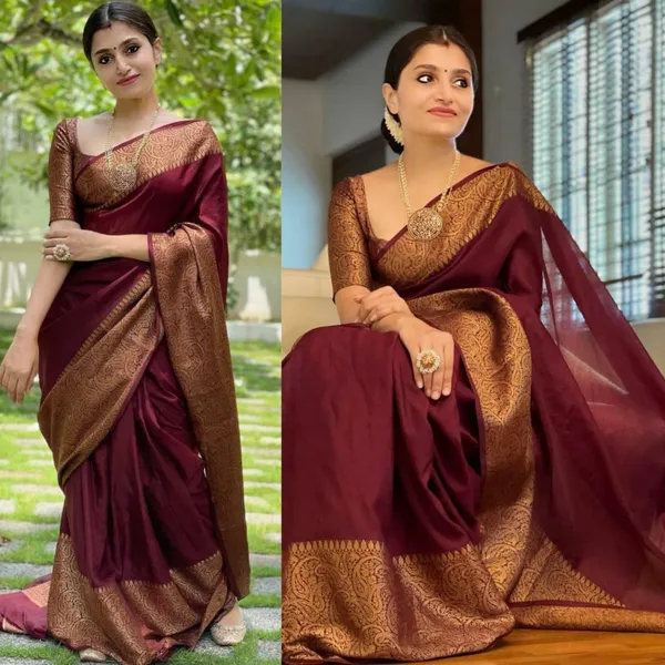 Soft_Silk_Saree_With_Bucolic_Blouse_Piece_|_Ideal_Royal_Blue