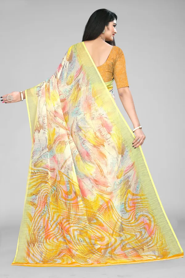 Handloom_Linen_Saree_with_Unstitched_Blouse